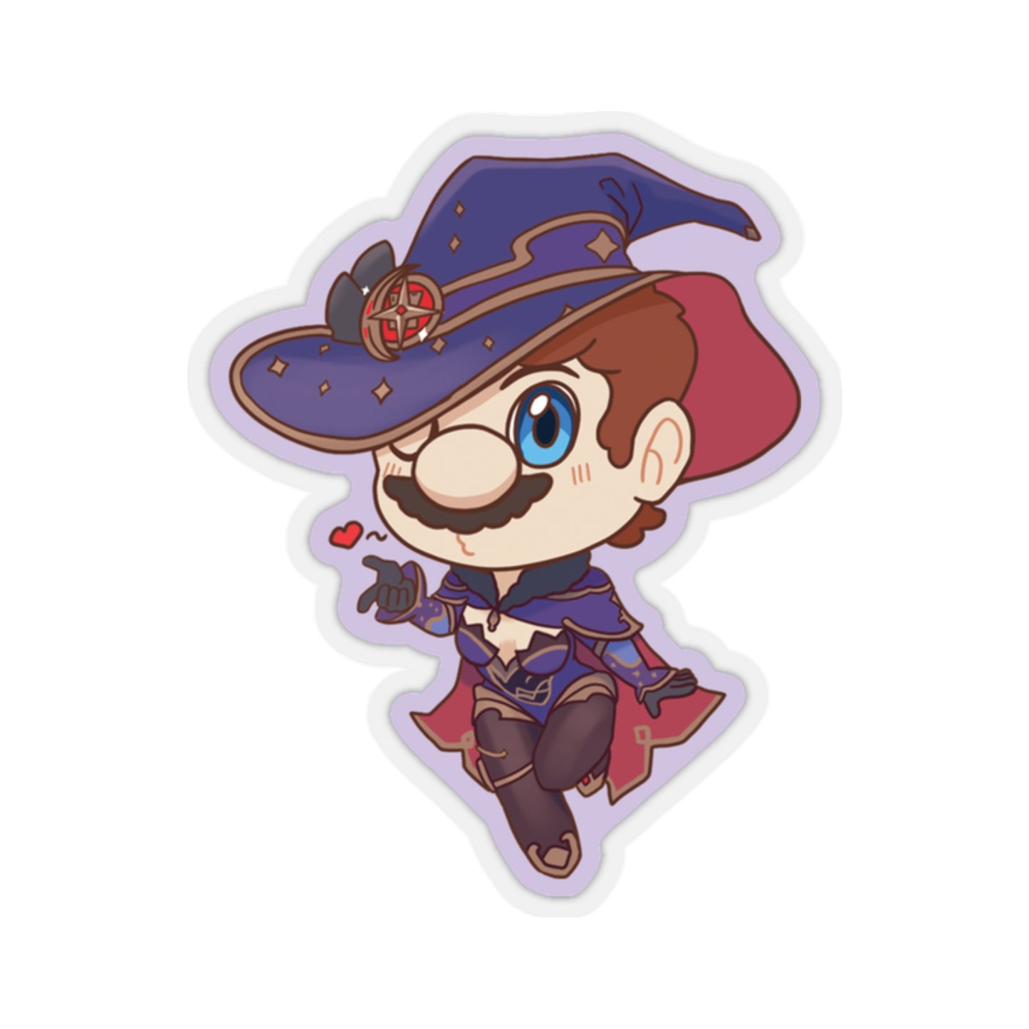 Mona x Mario Parody Sticker