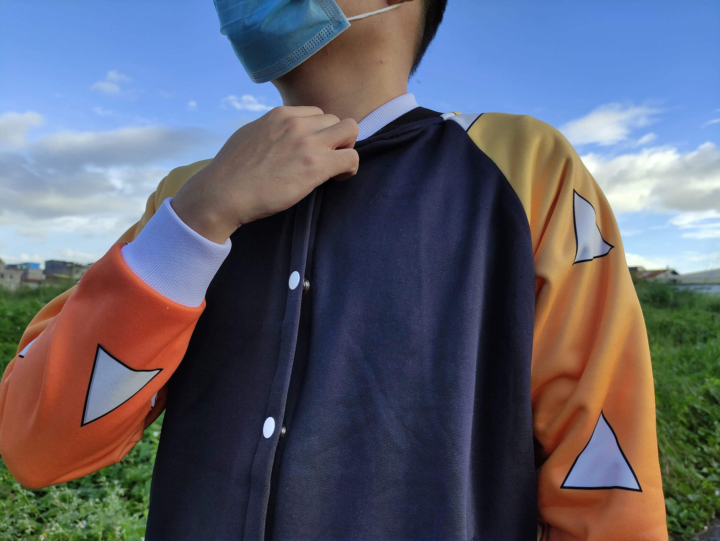 Anime Inspired Letterman - Haori and Uniform Combo Yellow